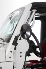 Smittybilt Half Door Side Mirrors S/B7618 Mirrors, Steel, Black, Replacement, Jeep, Pair thumbnail 6