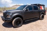 Raptor Series 5 in. Slide Track Oval Running Boards for 1999-2016 F-250 SUPER DUTY, F-350 DUTY - 2003-0343BT Boards, Tread Step, Aluminum, Black, Textured, Extended Cab, Ford, Pair thumbnail 2