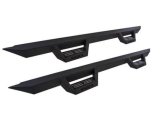 Raptor Series Running Boards, Nerf Bars and Rock Sliders RTS20CH RT Steps Black Textured 07-13 Silverado Sierra 1500/2500/3500 Extended Cab; 14-14 Silverado Sierra 2500/3500 Double Cab Black Cab Length RT Steps thumbnail 2