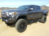 Raptor Series Magnum RT Drop Steps for 2005-2023 TACOMA - RTS83TY Step Bar, RT, Angular Drop-Down, Non-Slip, Slotted, Steel, Black Powdercoated, Toyota, Crew Cab, Pair thumbnail 1