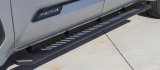 Raptor Series 5 in. OEM Style Full Tread Slide Track Running Boards for 2005-2023 TACOMA - 2204-0378BT Boards, Step, OEM-Style Aluminum, Black, Textured, Crew Cab, Toyota Tacoma, Pair thumbnail 1