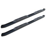 Raptor Series 4 in. Cab Length OE-Style Curved Oval Tube Side Step Bars for 2017-2024 F-350 SUPER DUTY, F-250 2015-2024 F-150 - 1503-0640B Nerf Bars, 4" OE Style Oval, Black , 15-17 Ford S-Cab; 17 thumbnail 1