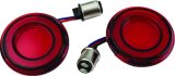 Kuryakyn Tracer L.E.D. Rear Turn Signal Insert Red Light Red Lens 1157 thumbnail 1