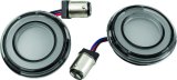Kuryakyn Tracer L.E.D. Front Turn Signal Insert, White/Amber Light, Smoke Lens 1157 thumbnail 1