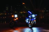 Kuryakyn Tracer L.E.D. Front Turn Signal Insert, White/Amber Light, Smoke Lens 1157 thumbnail 7