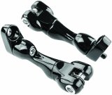 Kuryakyn Adjustable Passenger Peg Mounts for Harley-Davidson Touring and Indian Models Gloss Black thumbnail 1