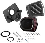 K&N Street Metal Intake System for 01-16 Harley-Davidson Softail/Dyna - Shaker Black thumbnail 1