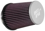 K&N Universal Rubber Filter 3in Flg 4-1/2inch OD B / 2-1/4inch H - Silver Top thumbnail 1