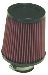 K&N Filter Universal Rubber Filter 2 3/4 inch Flange 6 inch Base 5 inch Top 6 1/2 inch Height thumbnail 1