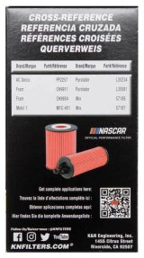 K&N 2018 Audi RS3 2.5L Cartridge Oil Filter thumbnail 8