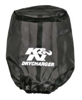 K&N Drycharger Air Filter Wrap Round Tapered Black 5.375in Base ID x 4.375in Top ID x 7 H thumbnail 3