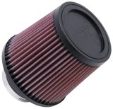 K&N Filter Universal Rubber Filter-Rd Tapered 3in Flange ID x 6in Base OD x 5in Top OD x 5.563in H thumbnail 3