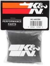 K&N 4.5in Base ID x 3.5in Top ID x 6in H - Black - Round Tapered - Drycharger Air Filter Wrap thumbnail 8