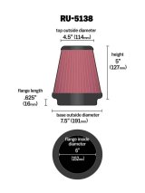 K&N Universal Clamp-On Air Filter 6in FLG / 7-1/2in B / 4-1/2in T / 5in H thumbnail 2