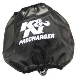 K&N PreCharger Round Straight Air Filter Wrap for 01-14 Honda TRX500 - Black thumbnail 1
