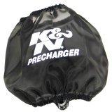 K&N PreCharger Round Straight Air Filter Wrap for 01-14 Honda TRX500 - Black thumbnail 2