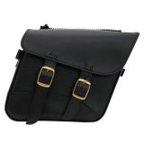 Willie & Max Universal Fit Brass Monkey Compact Slant Saddlebag Set (12inL x 9.5inH x 5.5inW)- Black thumbnail 1