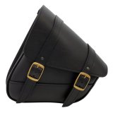 Willie & Max HD Softails, Yam Rd Stars, Kaw Vulcan 900, Suz C50 Brass Monkey Swingarm Bag - Black thumbnail 1