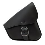 Willie & Max HD Sportsters, Custom Hard Tails Leather Swingarm Bag Dual Shock w/Blk Buckle - Black thumbnail 1
