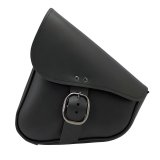 Willie & Max HD Softails, Yamaha Rd Stars, Kaw Vulcan 900, Suz C50 Leather Swingarm Bag - Black thumbnail 1