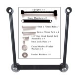 Willie & Max Universal Saddlebag Hard Mount Steel Kit - Black thumbnail 1