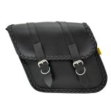 Willie & Max Universal Braided Standard Slant Saddlebags (14 in L x 12 in W x 5.5 H) - Black thumbnail 1