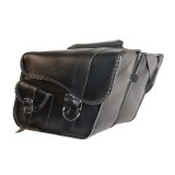 Willie & Max Universal Ranger Braided Large Slant Saddlebags (16 in L x 11 in W x 6.5 in H) - Black thumbnail 1