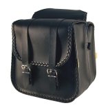 Willie & Max Universal Braided Straight Saddlebags (10.5 in L x 11.5 in W x 4 in H) - Black thumbnail 1