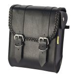 Willie & Max Universal Braided Sissy Bar Bag (8 in L x 10 in W x 4.5 in H) - Black thumbnail 1