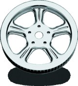 Performance Machine Belt Pulley 66T x 1in Wrath - Chrome thumbnail 1