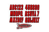 Hardline Boat Lettering Registration Kit 3 in. - 320 Red/Black thumbnail 1