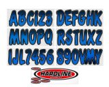 Hardline Boat Lettering Registration Kit 3 in. - 200 Blue/Black thumbnail 1