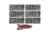 Hardline Boat Lettering Registration Kit 3 in. - 320 Chrome/Black thumbnail 1