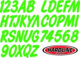 Hardline Boat Lettering Registration Kit 3 in. - 400 Lime Green Solid thumbnail 1