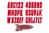 Hardline Boat Lettering Registration Kit 3 in. - 350 Red Solid thumbnail 1