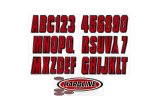 Hardline Boat Lettering Registration Kit 3 in. - 320 Ox Blood Red/Black thumbnail 1