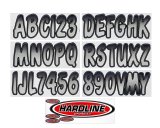 Hardline Boat Lettering Registration Kit 3 in. - 200 Silver/Black thumbnail 1