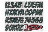 Hardline Boat Lettering Registration Kit 3 in. - 400 Forest green/Black thumbnail 1