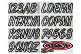Hardline Boat Lettering Registration Kit 3 in. - 400 White/Black thumbnail 1