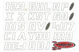 Hardline Boat Lettering Registration Installation Kit 3 in. - 900 White thumbnail 1
