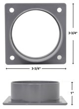 Spectre Air Duct/Intake Tube Mounting Plate 3in. Outlet thumbnail 4