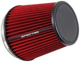 Spectre HPR Conical Air Filter 6in. Flange ID / 7.313in. Base OD / 7in. Tall - Red thumbnail 3