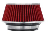Spectre Adjustable Conical Air Filter 2-1/2in. Tall (Fits 3in. / 3-1/2in. / 4in. Tubes) - Red thumbnail 1
