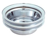 Spectre SB Chevy (w/Long Water Pump) Double Lower Groove Crankshaft Pulley - Chrome thumbnail 2