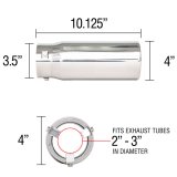 Spectre Exhaust Tip 4in. Resonated thumbnail 5