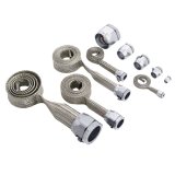 Spectre MagnaBraid 304SS Braided Sleeving Kit - Chrome End Caps thumbnail 1