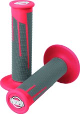ProTaper Full Diamond Clamp-On Grips - Red/Dark Gray thumbnail 1