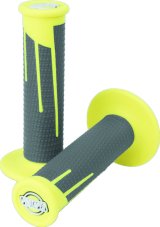 ProTaper Full Diamond Clamp-On Grips - Neon Yellow/Dark Gray thumbnail 1