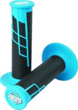 ProTaper Clamp-On 1/2 Waffle Grip - Neon Blue/Black thumbnail 1