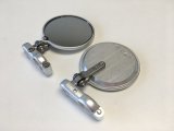 CRG Hindsight Folding 3 in. Round Bar-End Mirror Left - Silver thumbnail 1